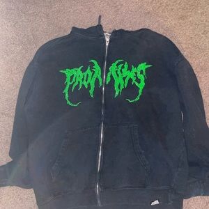Black and green Broken Promises hoodie